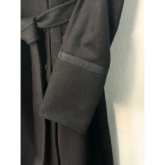 Bird by Juicy Couture Black Wool/Cashmere Puff Shoulder Double Breasted Coat S - Picture 6 of 12